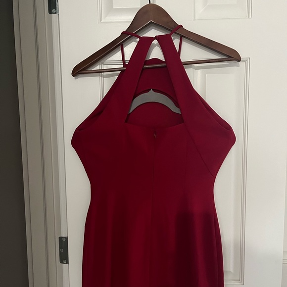 Lauren Ralph Lauren body on halter dress midi Size 4 gorgeous cherry red - Picture 5 of 5